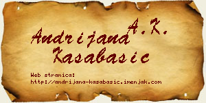 Andrijana Kasabašić vizit kartica